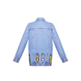 Denim jacket with aliens Blood and Honey