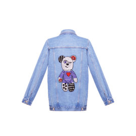 DENIM JACKET WITH SAILOR BEAR