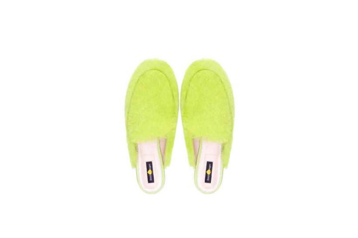 Lime green mules