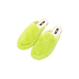 Lime green mules