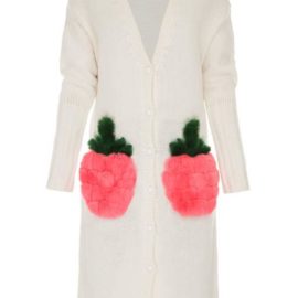 RASBERRIES WHITE CARDIGAN