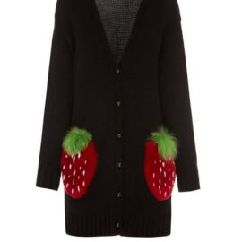 Strawberry short black cardigan
