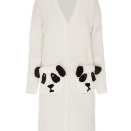 “Pandas” white cardigan