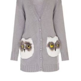 “Owls” short cardigan