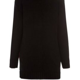 Red hearts short black cardigan