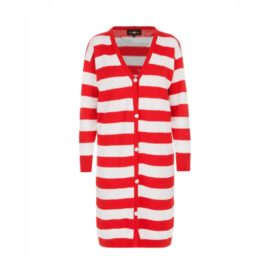 “Dragon” stripped red cardigan