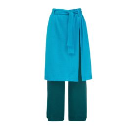 Turquoise Skirt & pants suit