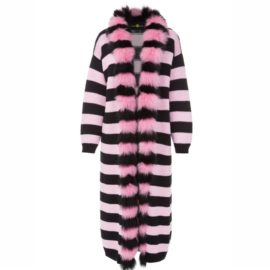 Stripped pink cardigan