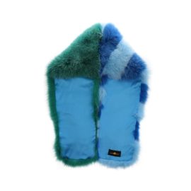 Artic fox fur stripped scarf