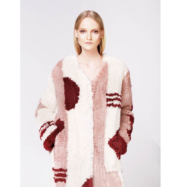ALICE IN WONDERLAND’ KNITTED REX FUR COAT