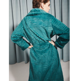 EMERALD RABBIT FUR ROBE COAT